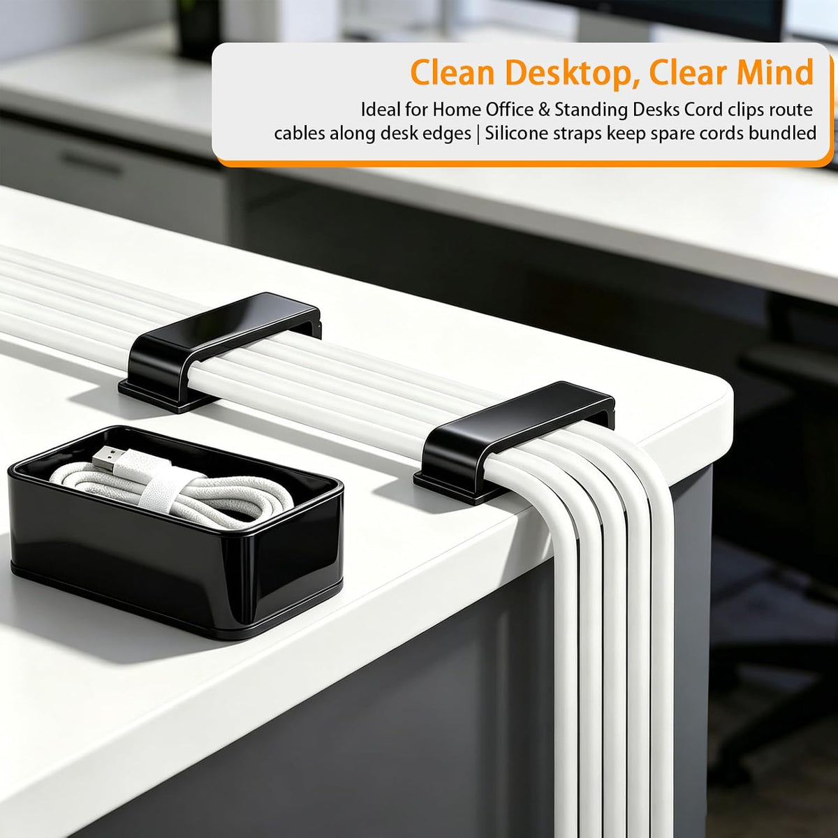 Cable Management Gaming Desk Organizer Kit 89PCS