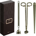 RONXS 3 in 1 Candle Wick Trimmer Set, Snuffer, Dipper, Cutter, Bronze