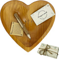 Wooden Heart Prayer Bowl with 30 Cards and Pencil, Christian Gift