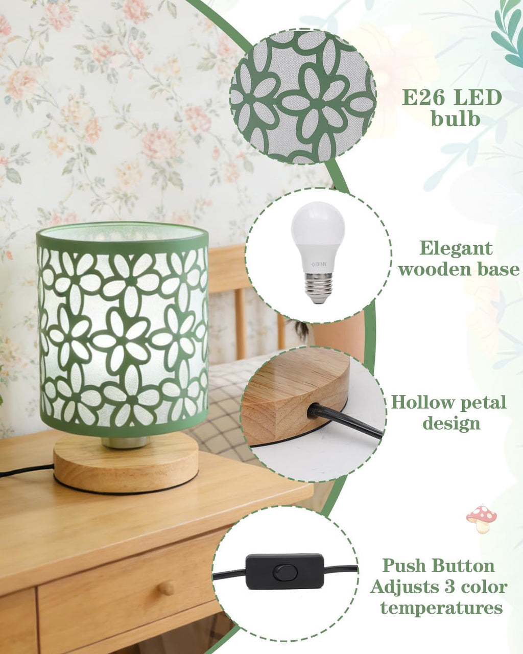 Green Small Table Lamp