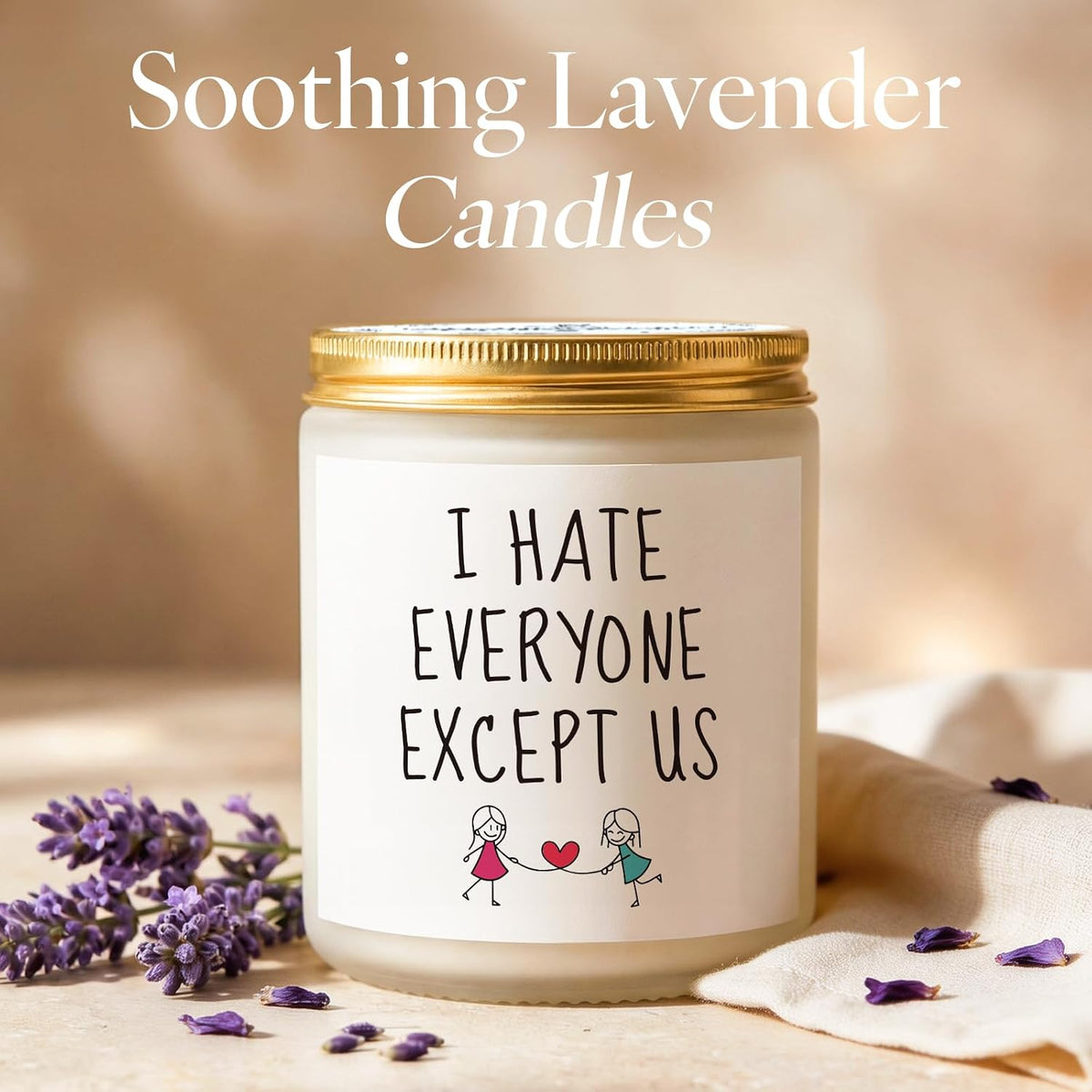 Best Friend Friendship Gifts for Women - Lavender Scented Candles