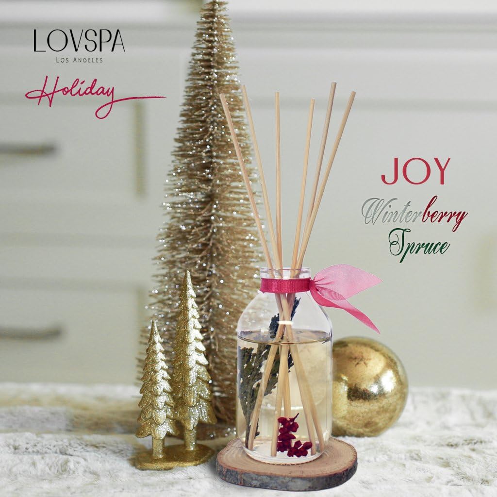 Reed Diffuser Set - Joy Winterberry Spruce Scented Diffuser with Sticks