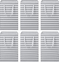 6 Pcs Laundry Hamper 75L Large Collapsible Laundry Baskets Tall Freestanding Waterproof Clothes Hamper Organizer with Easy Carry Handles for Clothes Storage Family Dorm(Gray, White)
