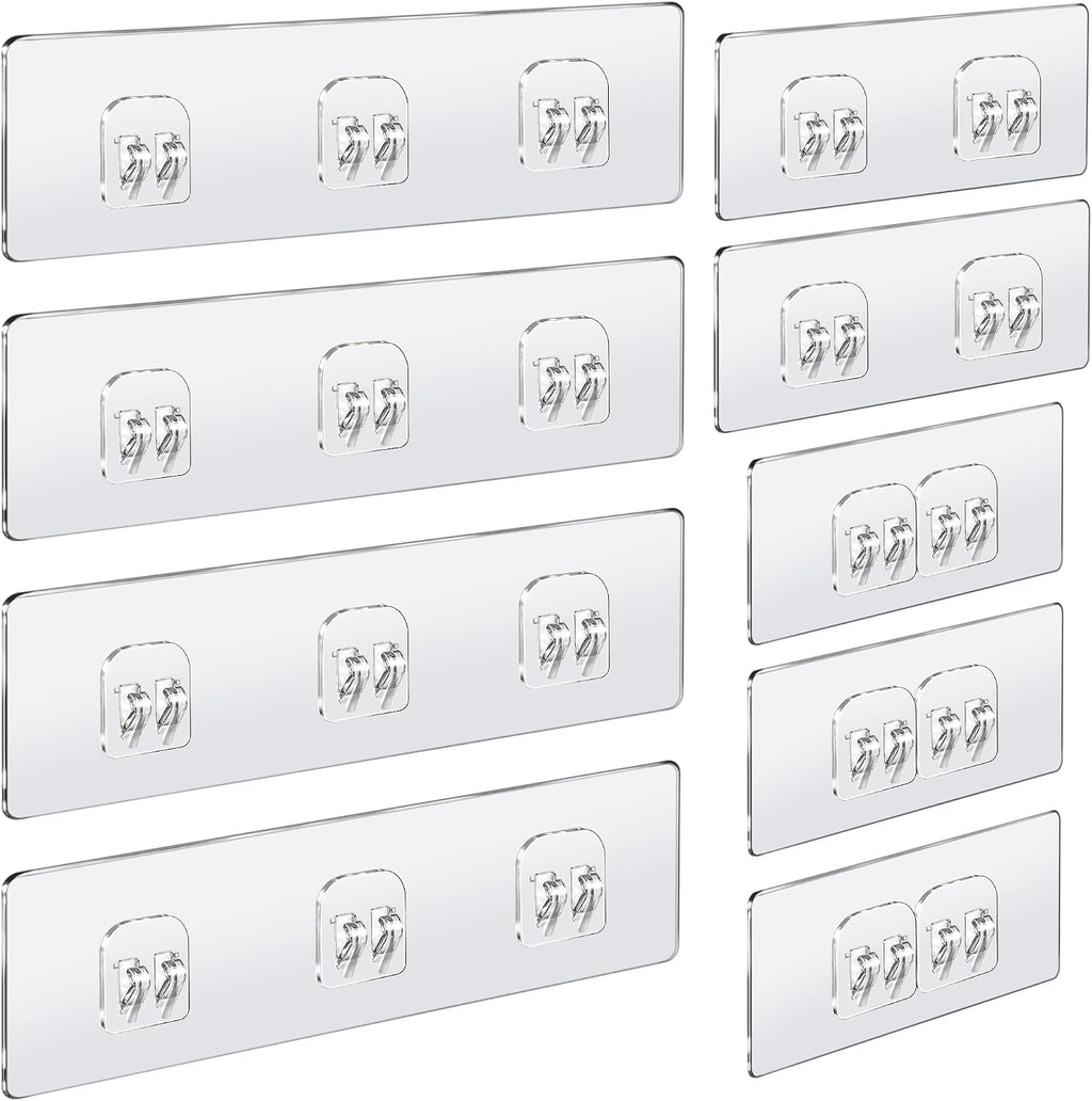 COOLMI Shower Caddy Adhesive Replacement, 9 Pack Mixed Hook Set