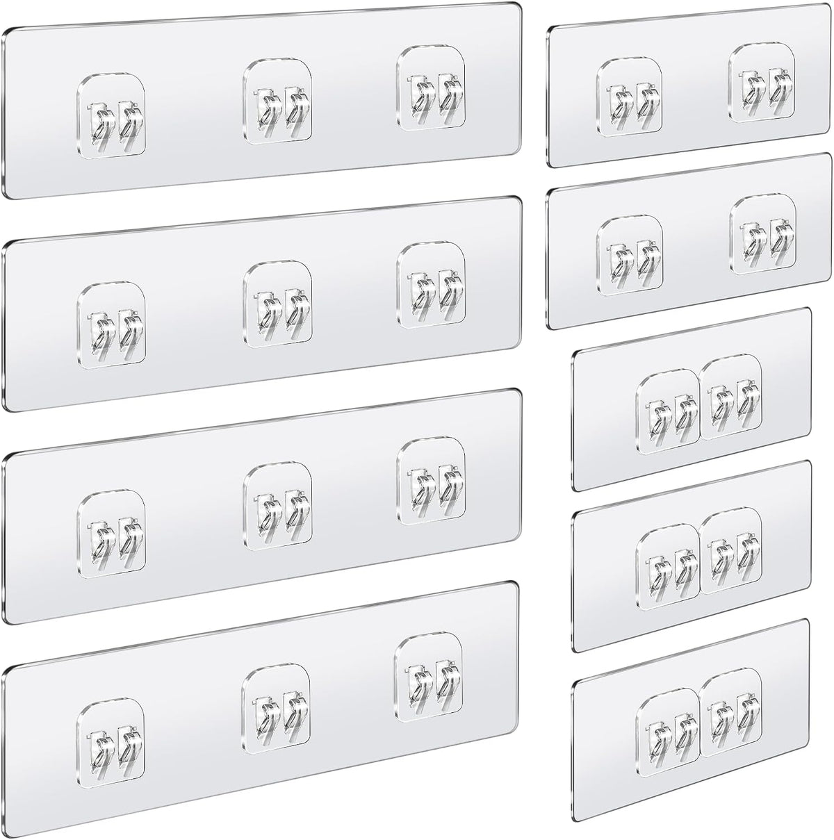 COOLMI Shower Caddy Adhesive Replacement, 9 Pack Mixed Hook Set