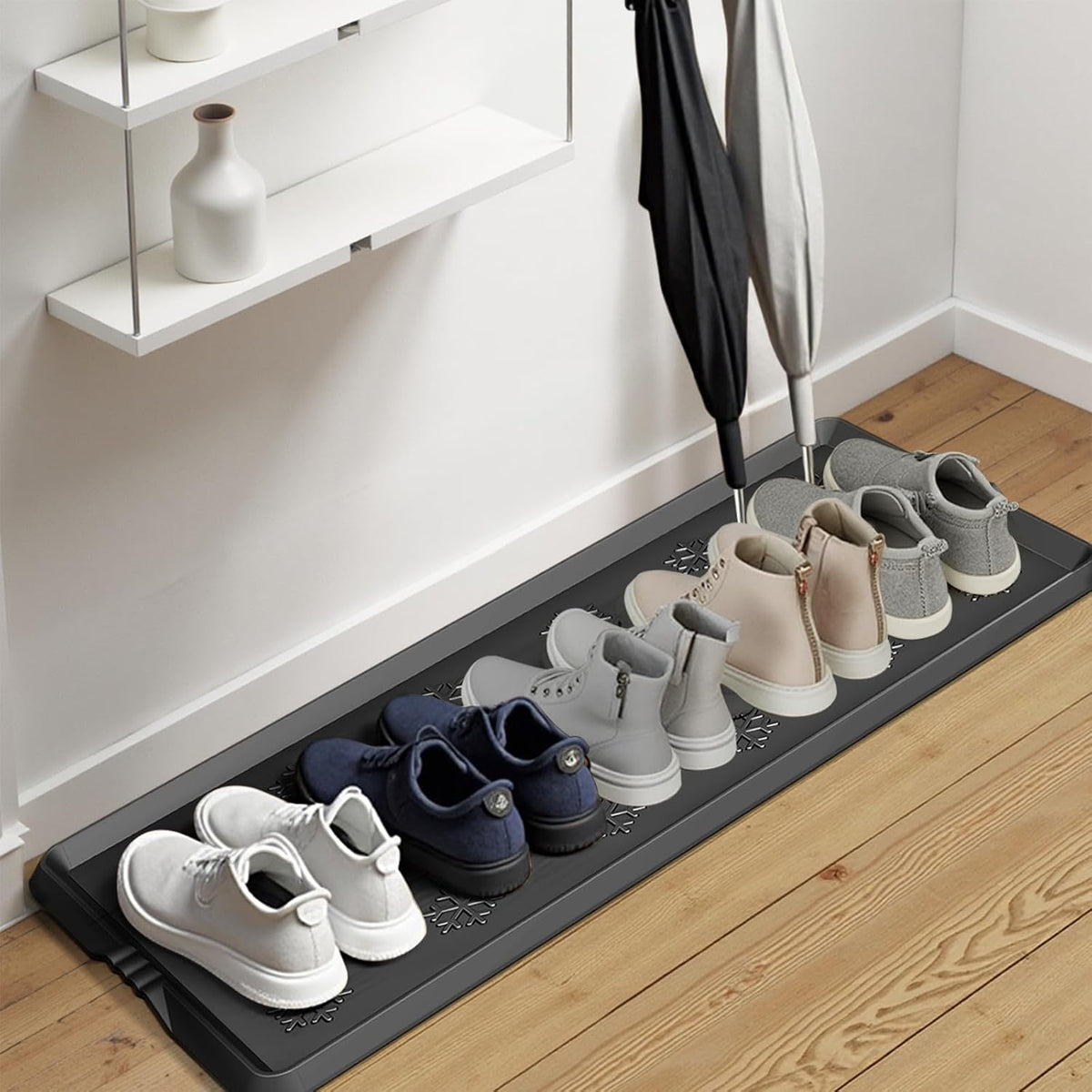 Azadx Heavy Duty Boot Trays Natural Rubber Shoe Mat Tray for Entryway