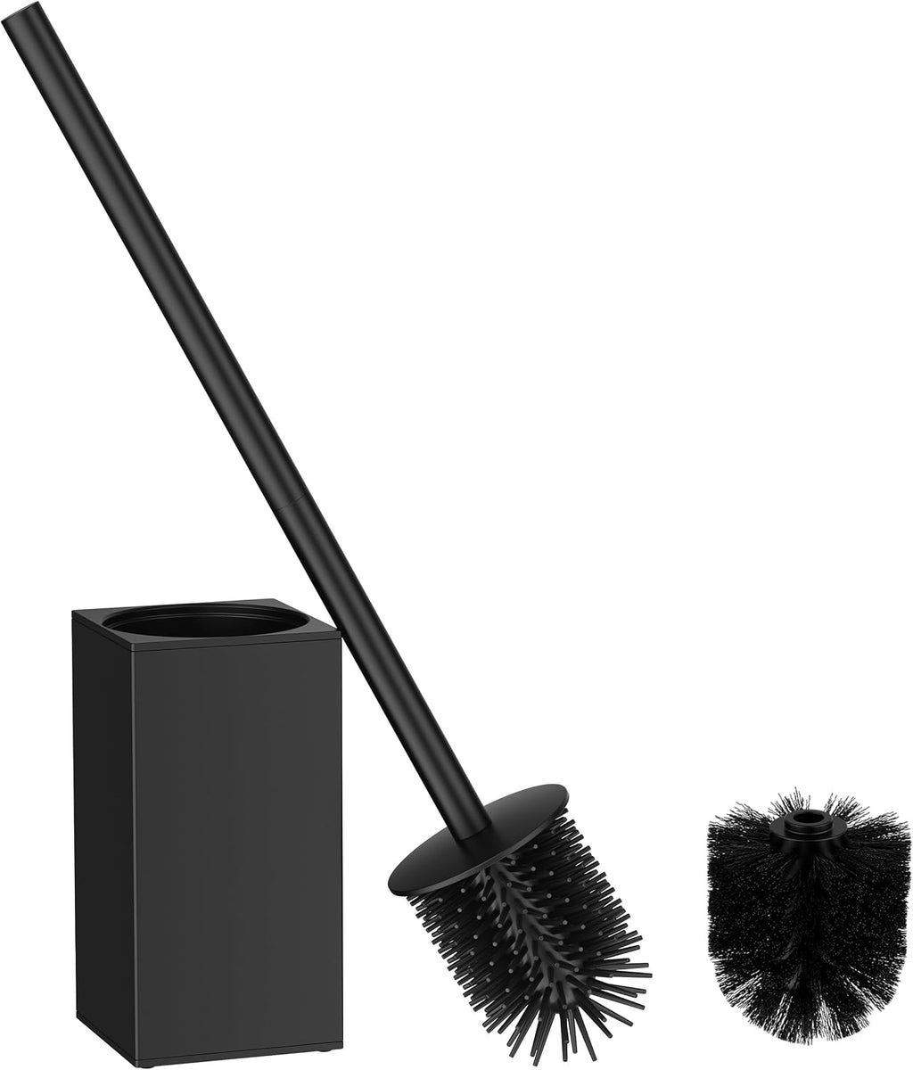 FORIOUS Stainless Steel Toilet Bowl Brush Scrubber and Holder Set Short