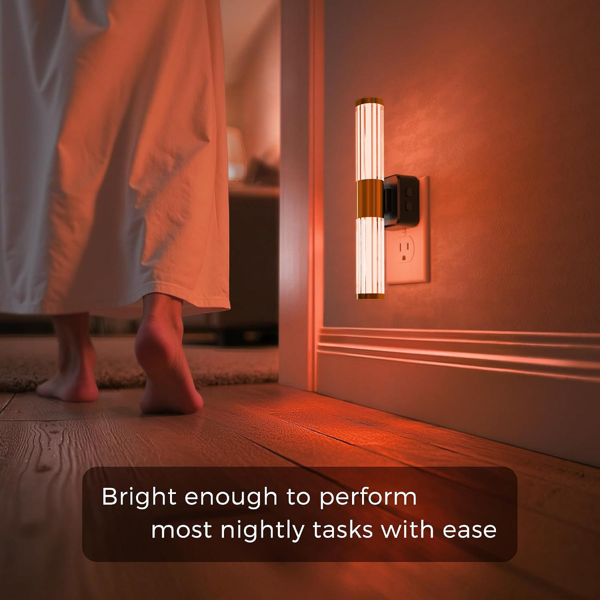 L LOHAS LED Rotating Night Light, Night Lights Plug into Wall, Light Sensor