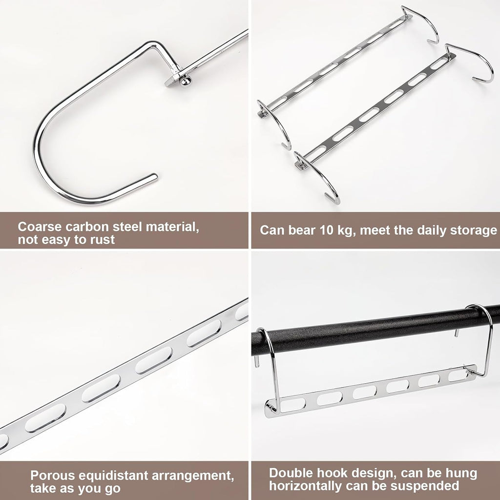 24 Pack Space Saving Hangers for Clothes, Metal Collapsible Hangers