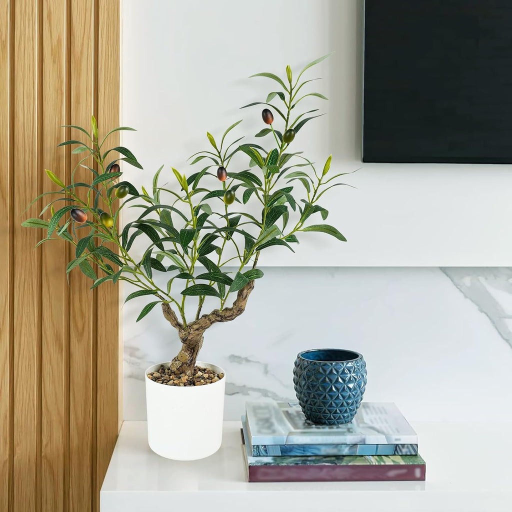 Caxchiling Artificial Olive Tree 2FT, Faux Potted Tree Indoor