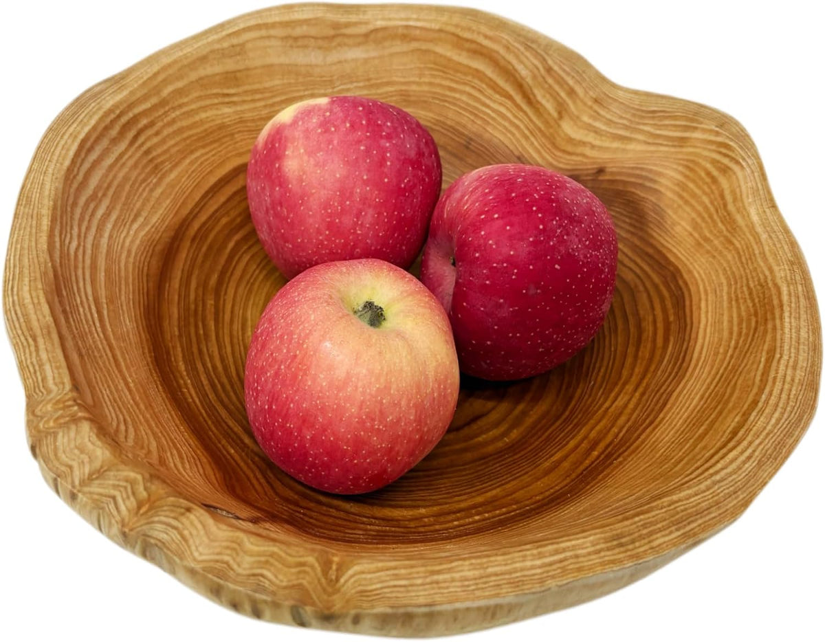 Wooden Bowl Decorative Natural Wood Fruit Bowl, Irregular Creative Wood Bowls, Rustic Hand Carved Candy Snack Keys Serving Bowls for Home Decor