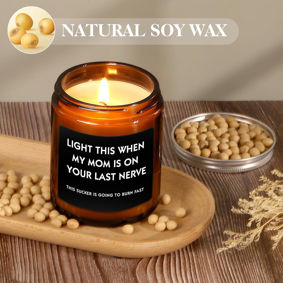 Best Gifts for Dad, Funny Christmas Father's Day Birthday Gift from Daughter Son, New Dad Men Fathers Gifts Lavender Scented Candle