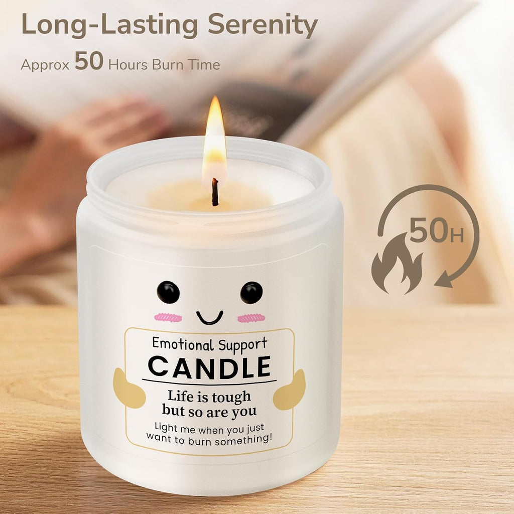 Funny Emotional Support Gifts,Inspirational Gift for Women, Lavender Candle