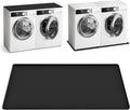 Large Washing Machine Mat 54" x 27.5" Silicone Under Washer Dryer Pan Black