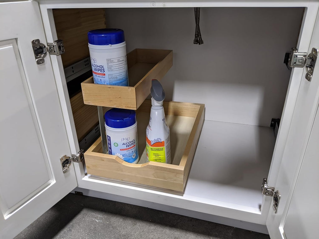 Elysian 2-Tier Pull Out Drawer Organizer, Sliding Shelf Storage for Kitchen, Bathroom, Under Sink Cabinet (12" Width)