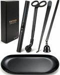 YOUTUOY 5 in 1 Candle Accessory Set, Matte Black