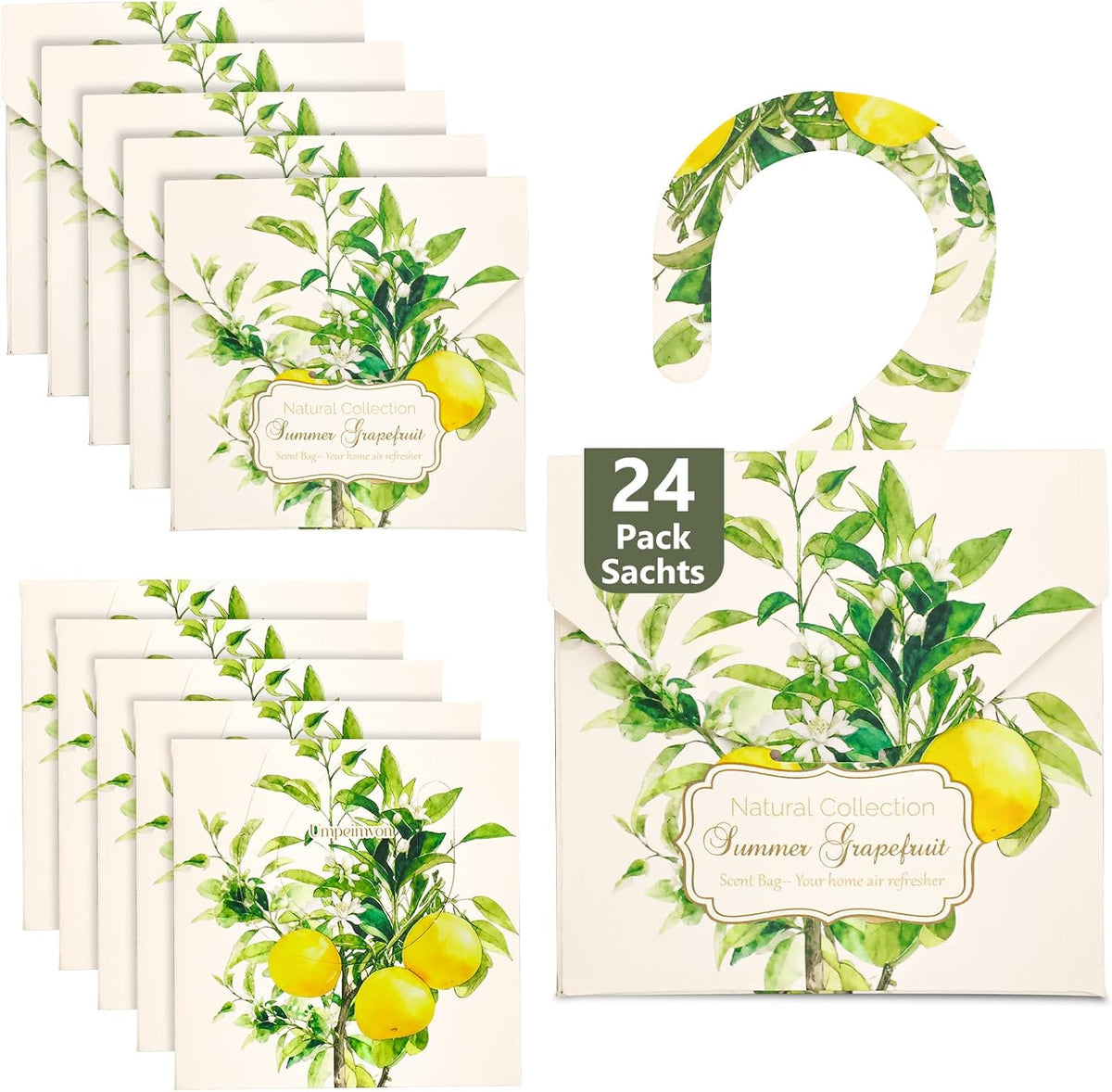 24 PCS Lavender Sachets for Drawers and Closets, Natural Closet Freshener