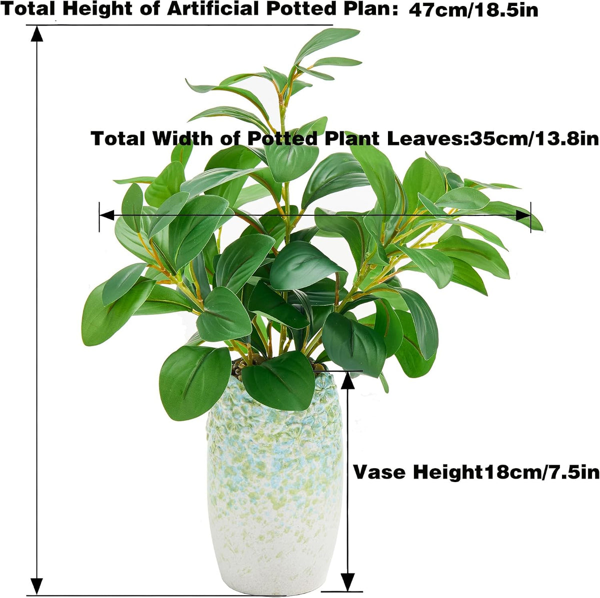 17" Artificial Eucalyptus Plant Realistic Faux Greenery Desk Office Decor