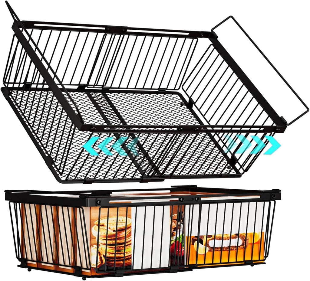 Large Freezer Organizer Bins for 10 to 20 Cu.Ft,Leak-Proof Bottom,2 Pack