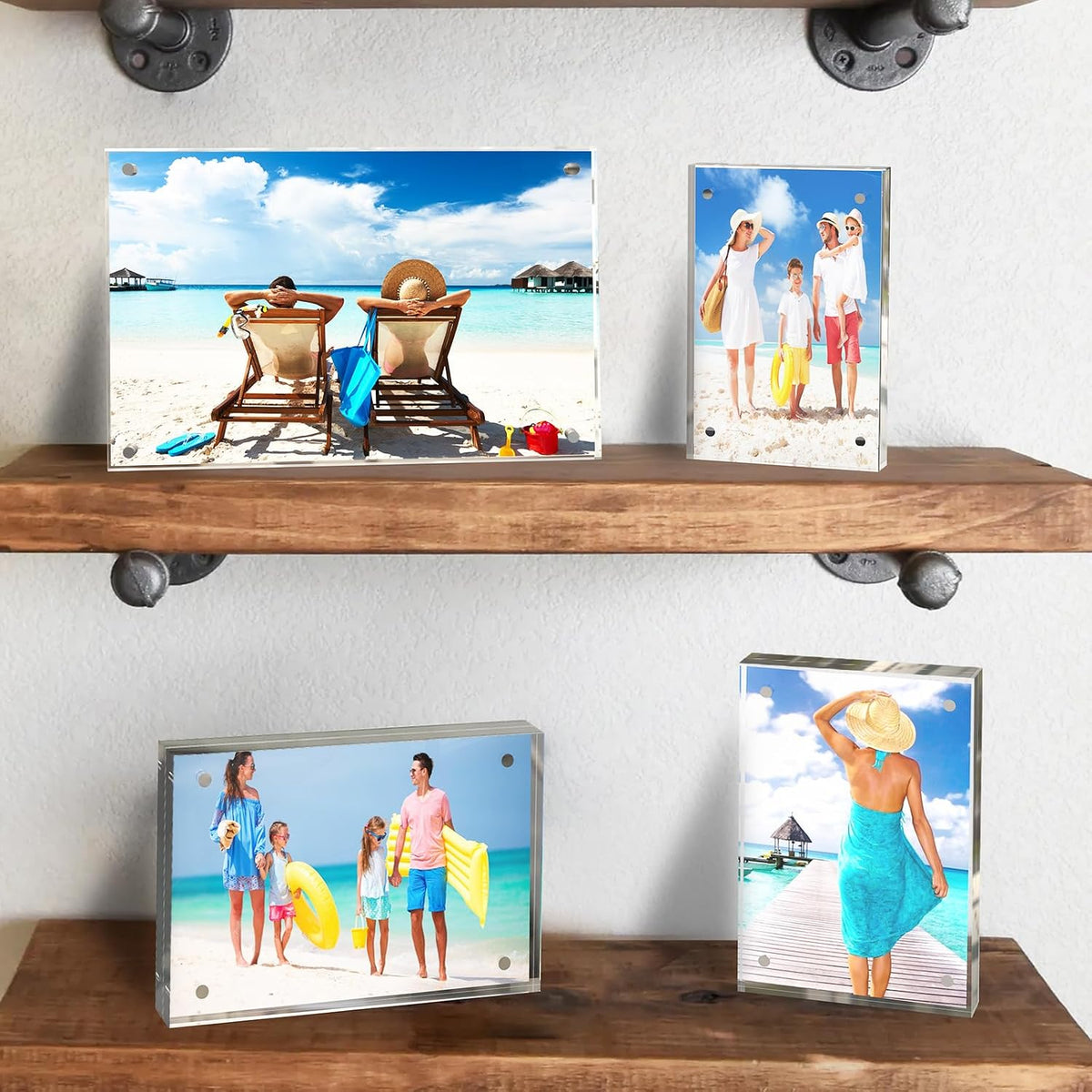 4x6 Inch Acrylic Picture Frame 1 Pack, 10+10mm Magnetic Photo Frame