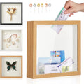 Travel Adventure Archive Shadow Box Frame with Slot, 12x12in Brown
