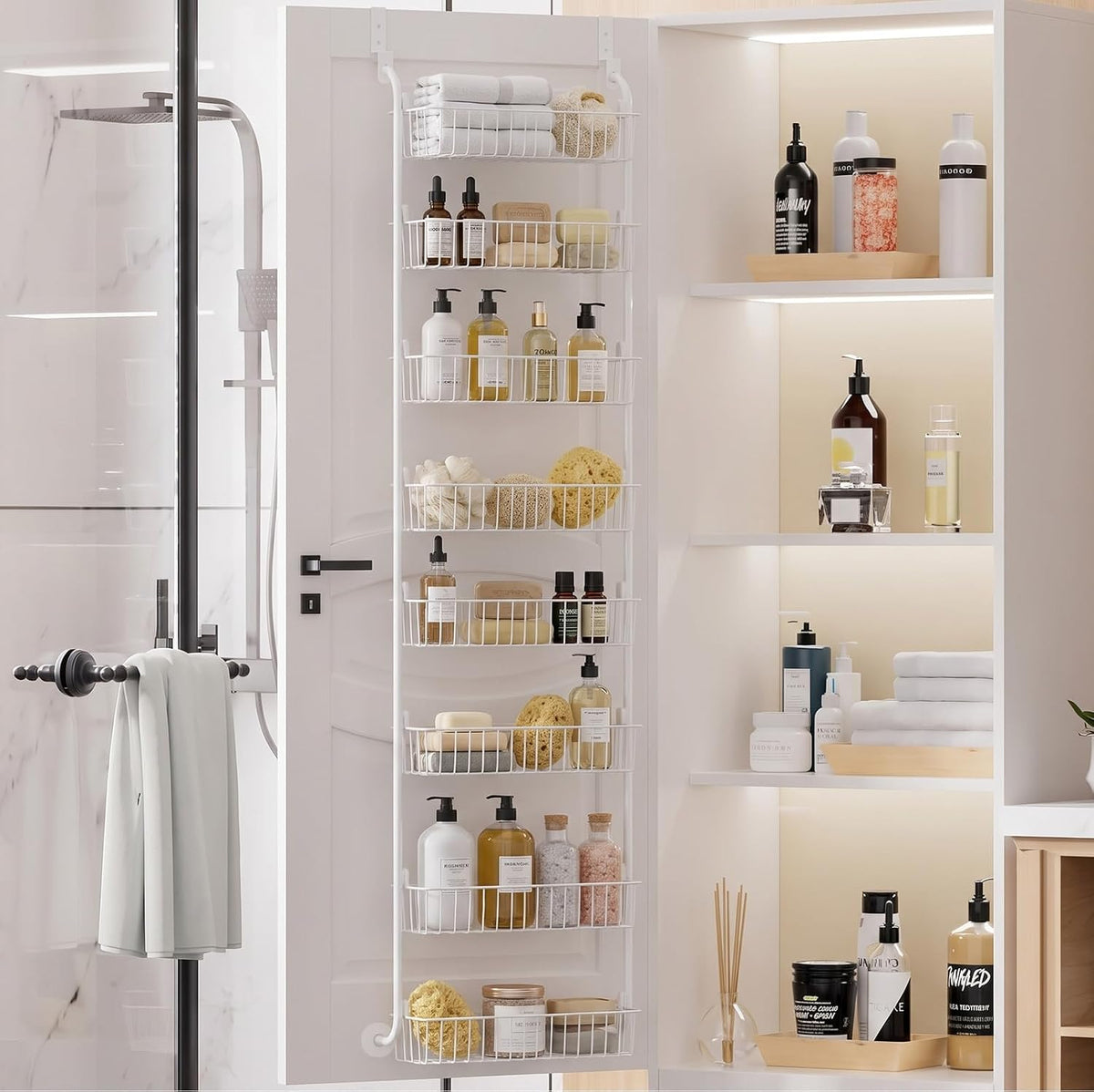 Delamu Over The Door Pantry Organizer, 8-Tier Hanging Spice Rack