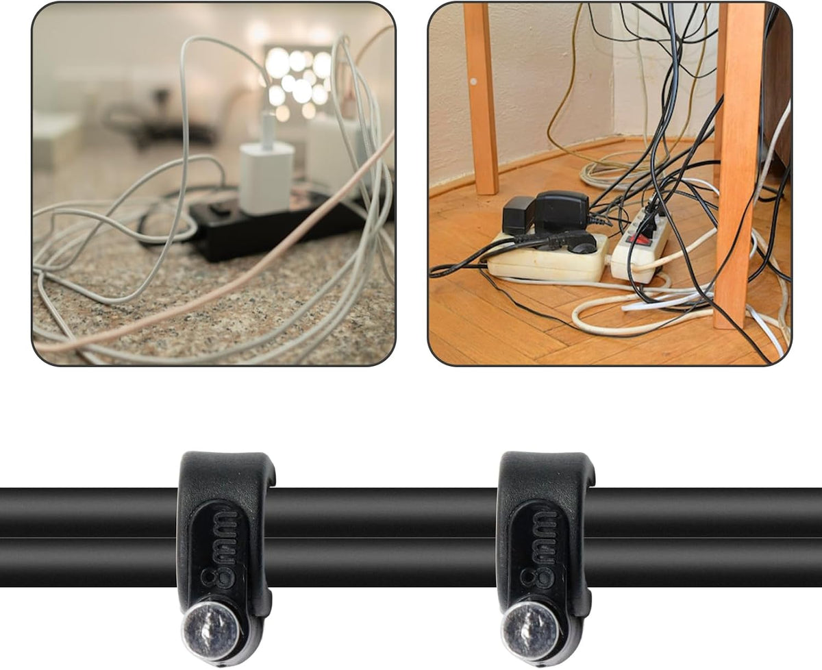 Antrader 0.3" Nail in Cable Clip for RG6 Cat6 Cable Management,Black,100pcs