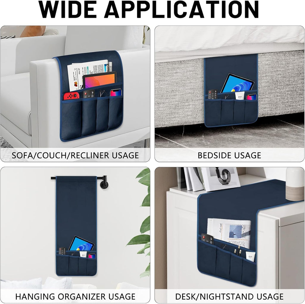 Remote Control Holder for Armchair Caddy, Remote Holder with 5 Pockets