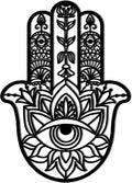 Slickss Hamsa Hand Metal Wall Art, Evil Eye Spiritual Boho Decor