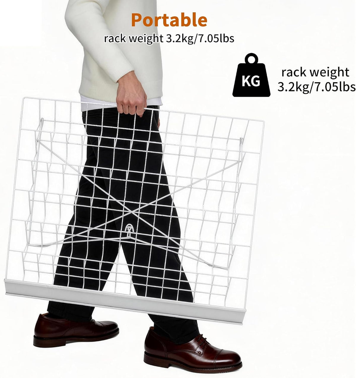 6-Tier 30" Wide Metal Magazine Holders with Sign Channel, White