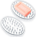 Gjinxi Plastic Soap Dish 2 Pack Clear Soap Dish for Bar Soap Soap Savers