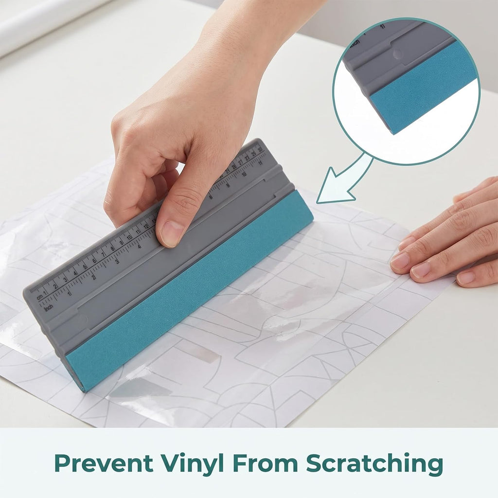 Wallpaper Smoothing Tool, Professional Vinyl Squeegee with Ruler