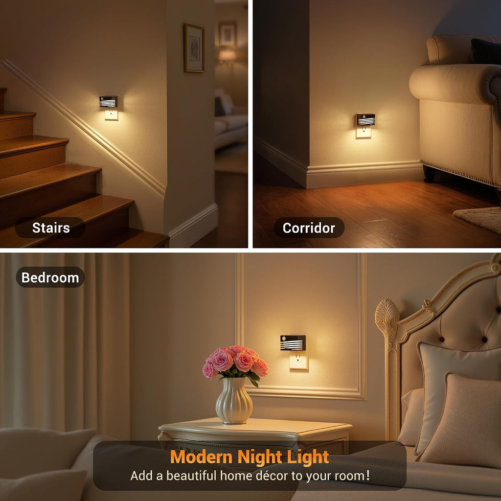 JandCase Motion Sensor Night Light, [2 Pack] Night Lights Plug into Wall