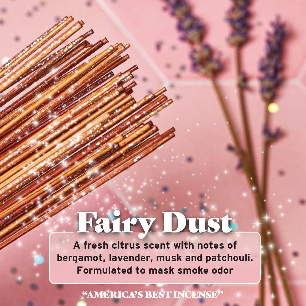 Wild Berry Fairy Dust 11-Inch Incense Sticks, Hand Dipped, 100 Count