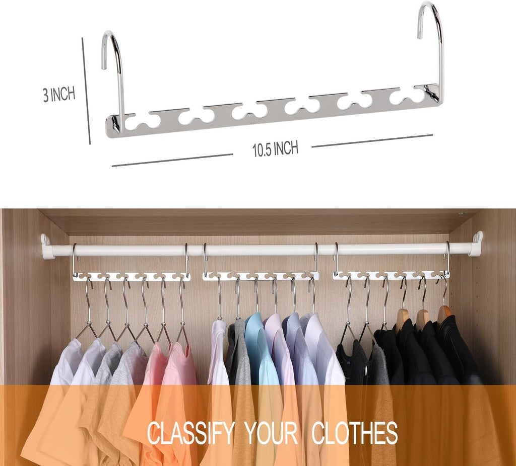 GEFTOL Space Saving Hangers Metal Hanger Magic Cascading Hanger Closet Clothes Organizer(4 Pack)