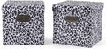 ANMINY Leopard Cheetah Print Storage Cubes Bins with Lids, 11Inch 2PCS