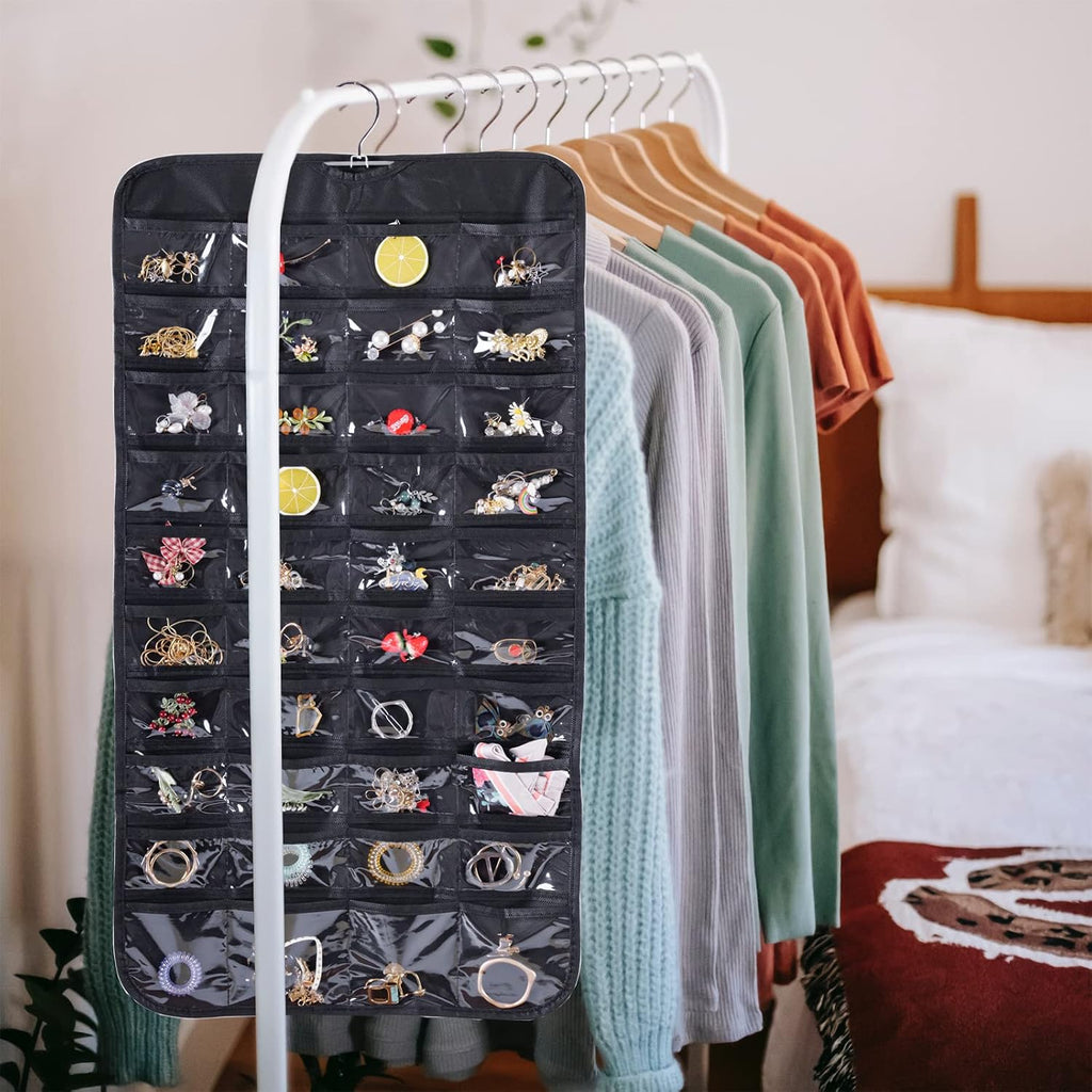Bloss Hanging Jewelry Organizer for Closet, 80 Pockets
