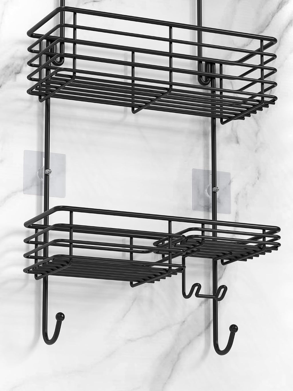 SMARTAKE Hanging Shower Head Caddy, Shower Shelf Organizer, Black