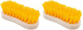 Stiff Bristle Brush - Scrub Brush for Deep Cleaning, Hand Brush with Hard Bristles, Utility Nylon Brush for Indoor and Outdoor, Wooden Boot Hand Scrubber, Scrubbing Brush Heavy Duty (Pack of 2)
