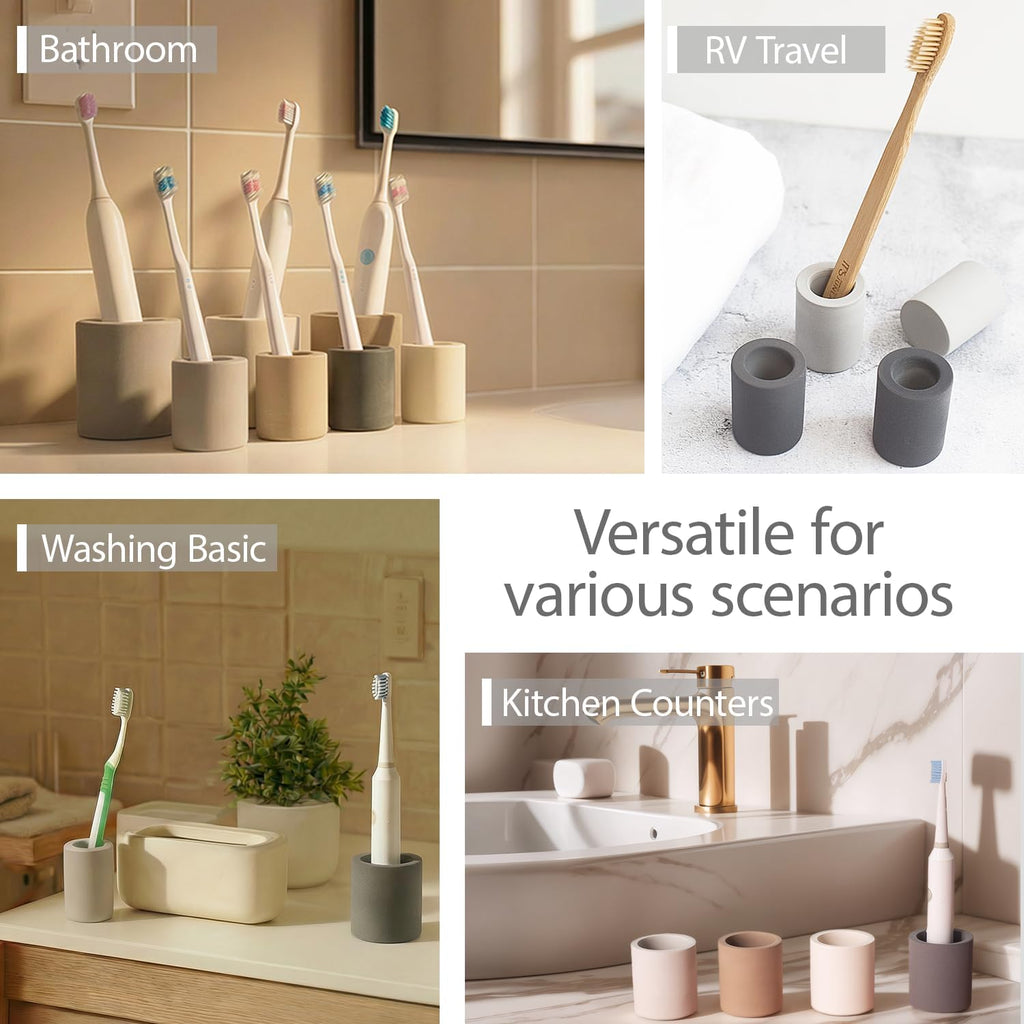 Diatomite Toothbrush Holder, Quick Dry Bathroom Stand
