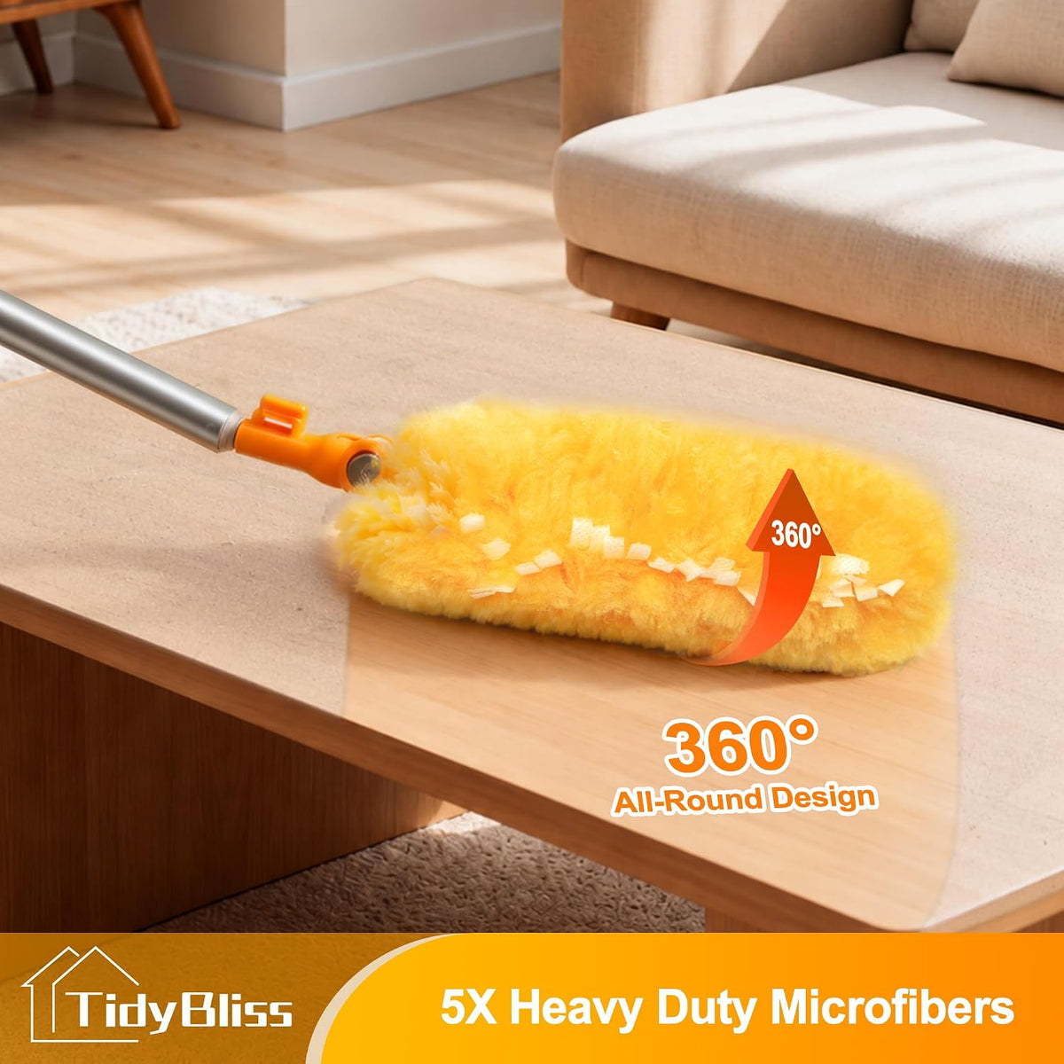 TidyBliss 6 ft Long Dusters for Cleaning Compatible with Swiffer