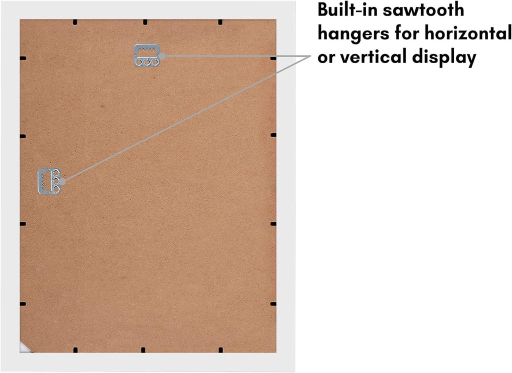 Americanflat 11x14 Picture Frame - Matted to 5x7 - Engineered Wood - White