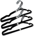 Stainless Steel Rubber Hangers 32-Pack, Heavy Duty Non-Slip Ultrathin Black