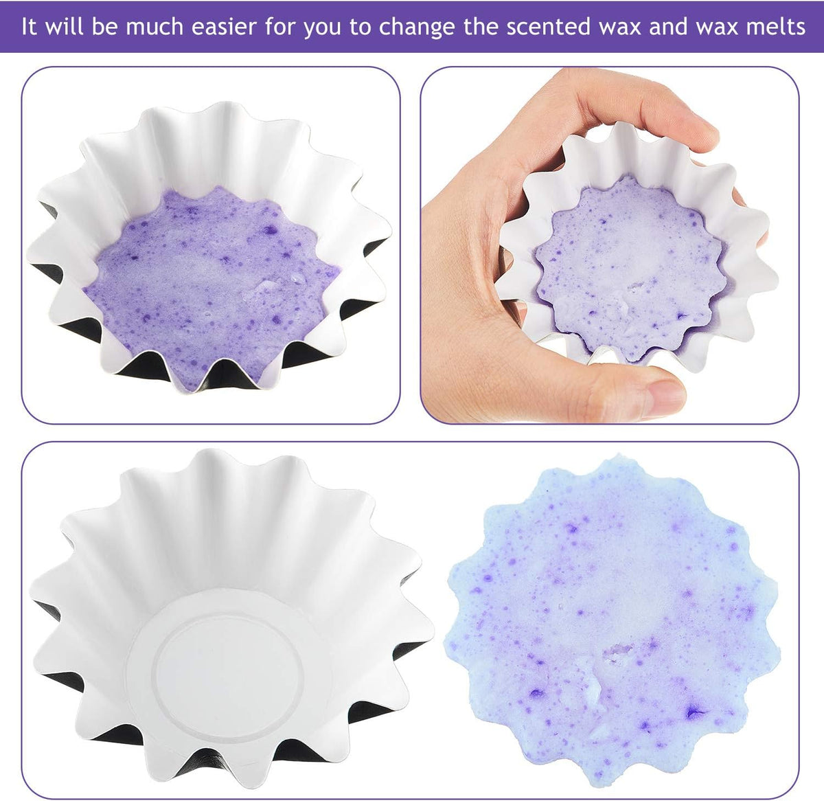 Boao 100 Pcs Wax Melt Liners Leakproof Reusable for Warmers, Colorful
