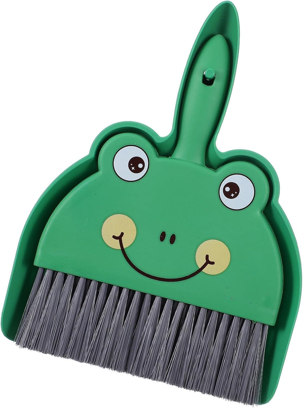 Upgrade Small White Broom and Dustpan Set, Hand Dustpan and Brush Set, Cute White Mini Broom and Dust pan Sets, Little Dust Pan for Home Use Tabletop Debris Cleaning Pet Guinea Pig Cages (Green)