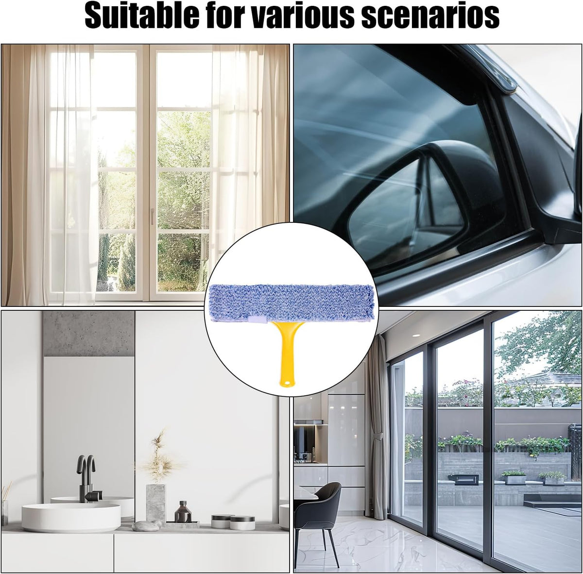 6pcs Pack Microfiber Window Cleaning Refill Replacement