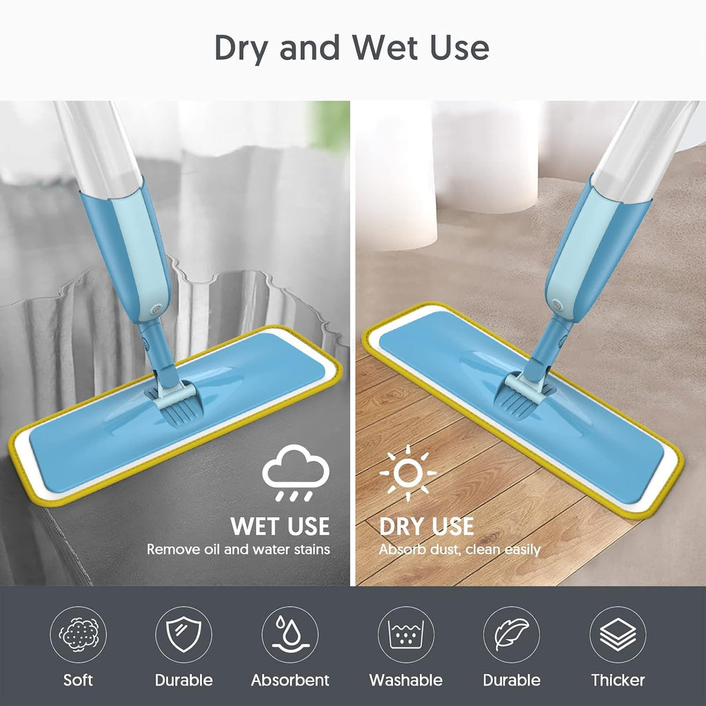 Washable Mop Pads for Swiffer PowerMop: Microfiber Wet Mops Refills 7 Pack