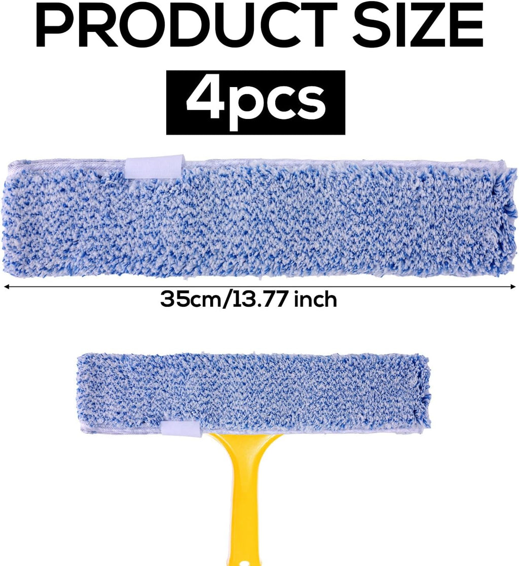 4 Pack Microfiber Window Cleaning Refill Replacement
