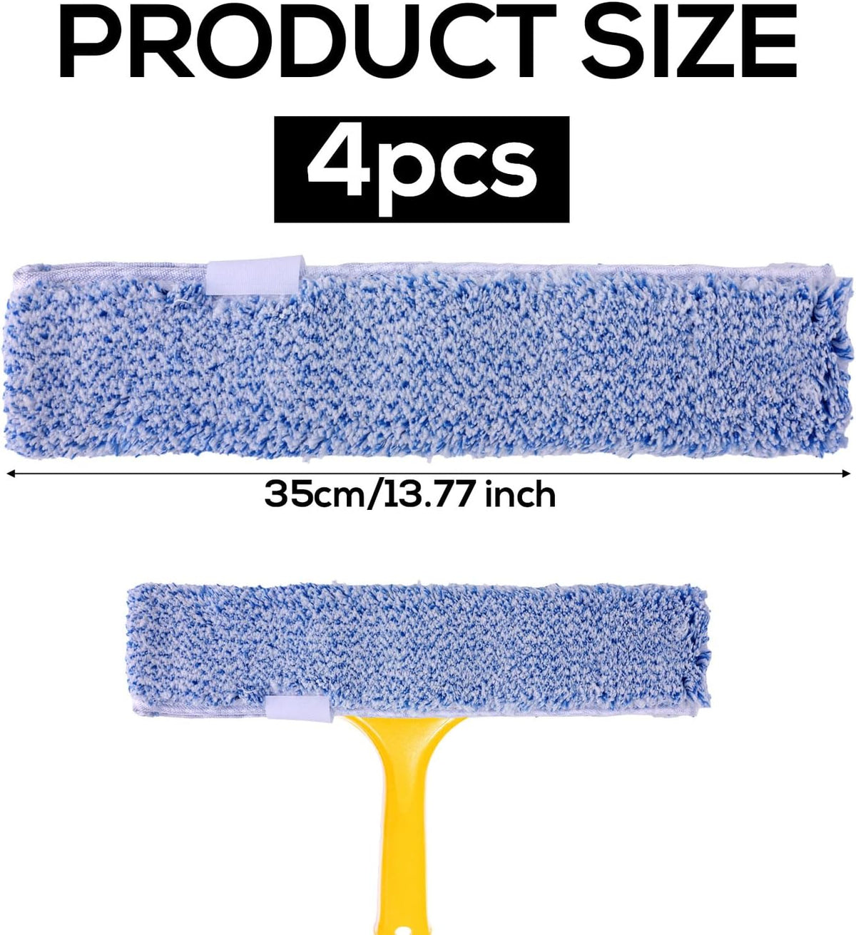 4 Pack Microfiber Window Cleaning Refill Replacement