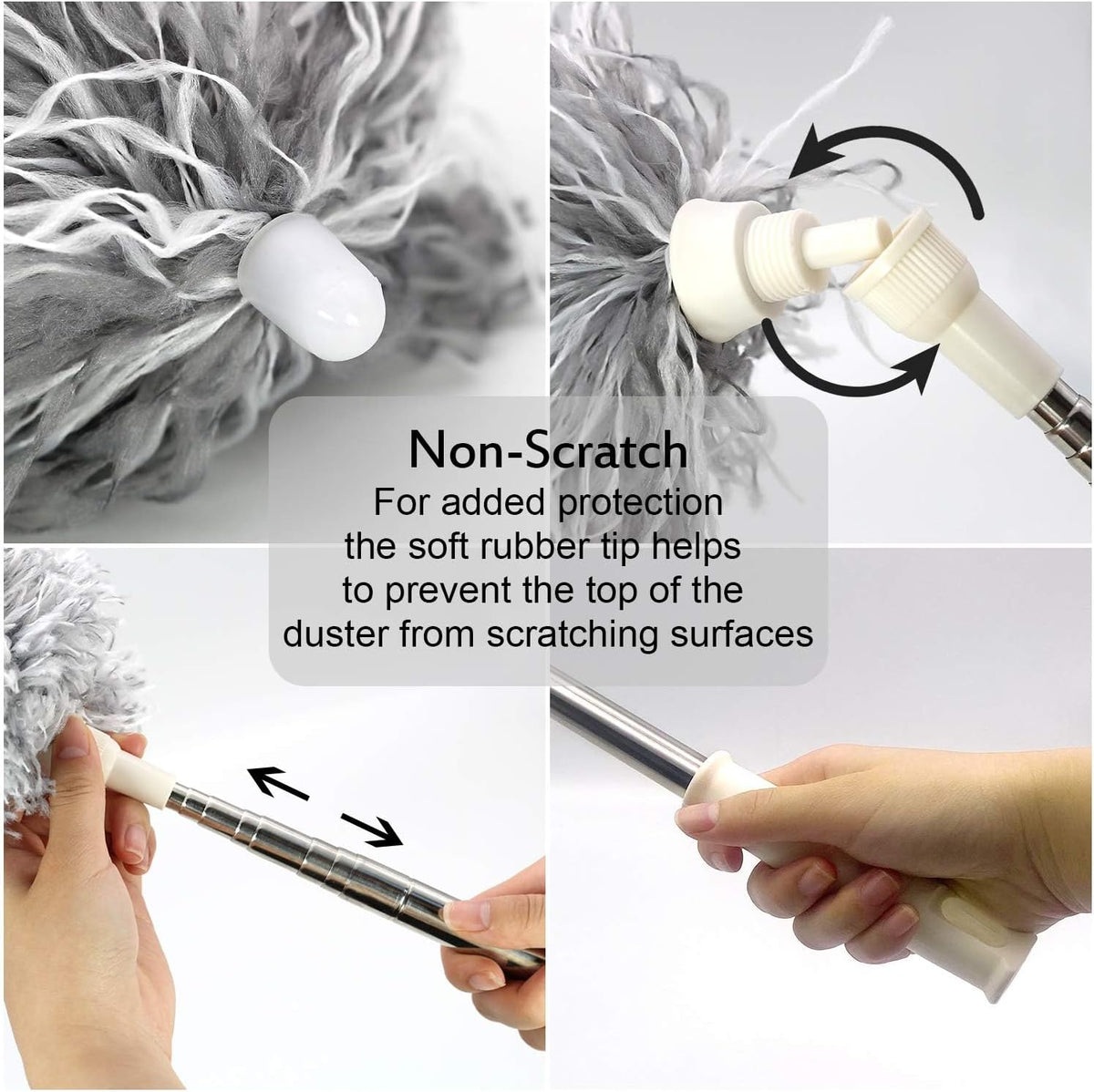 UIMO Microfiber Ceiling Fan Cleaner with 30–100" Telescopic Pole